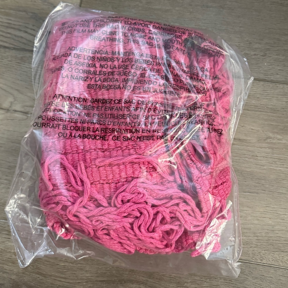 NWT! Celandine Strapless Crochet Fringe-Trim Knit Dress in Raspberry ☀️ - Picture 13 of 15